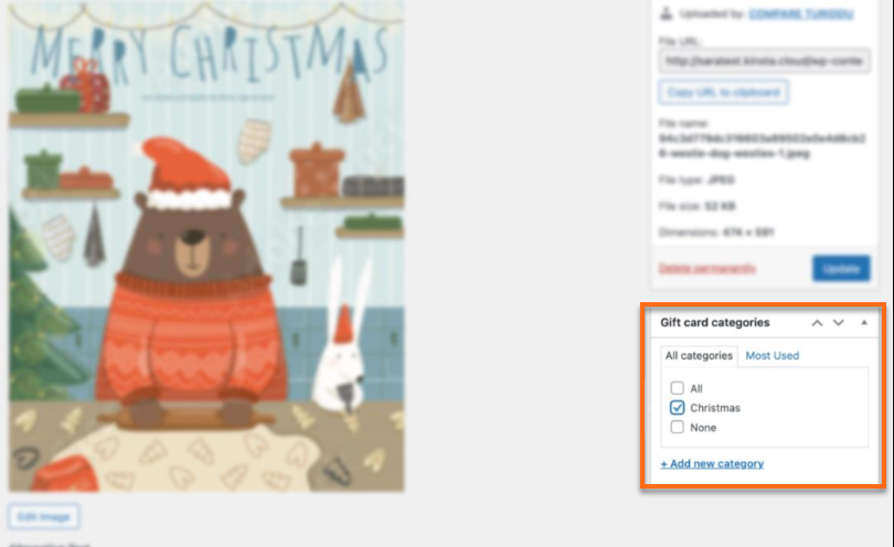 gift card categories