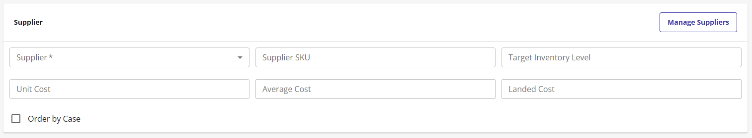 HostGator Ecomdash - Products Tab Create Supplier