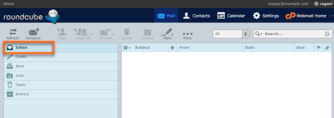Roundcube - Inbox