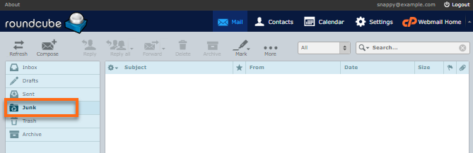 Roundcube - Junk Folder