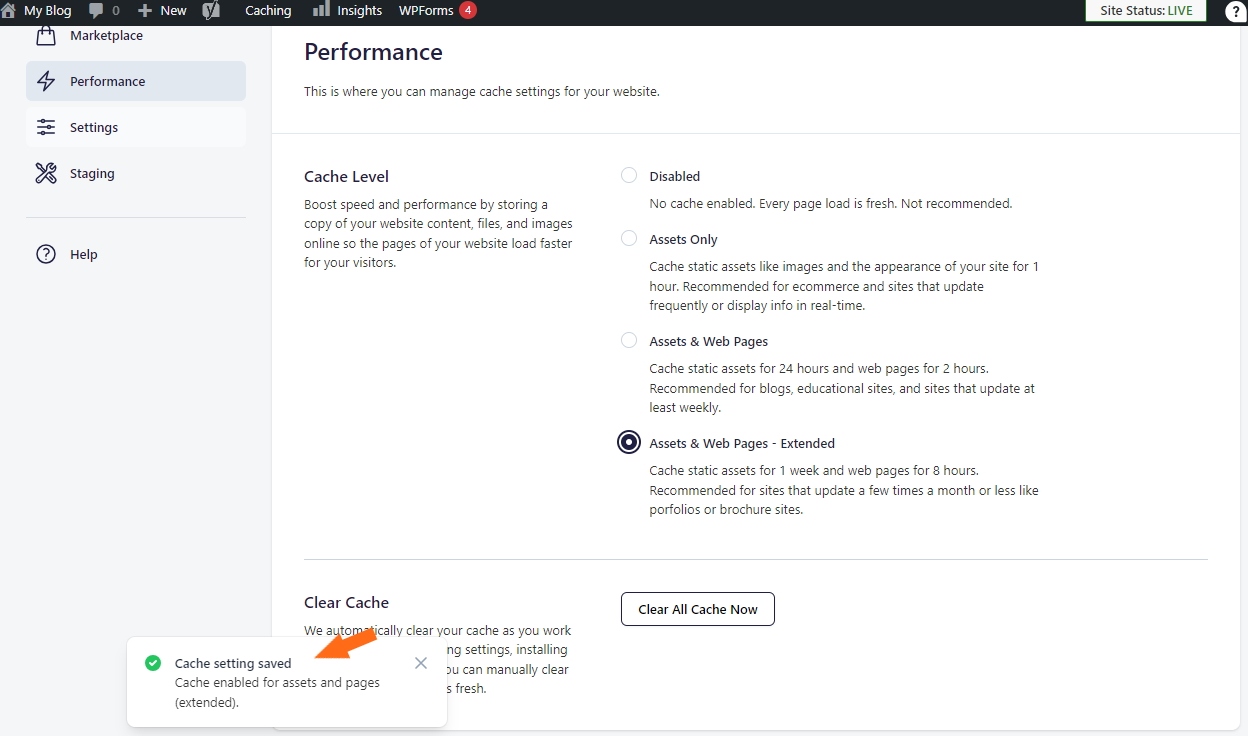 Cache Level - Prompt
