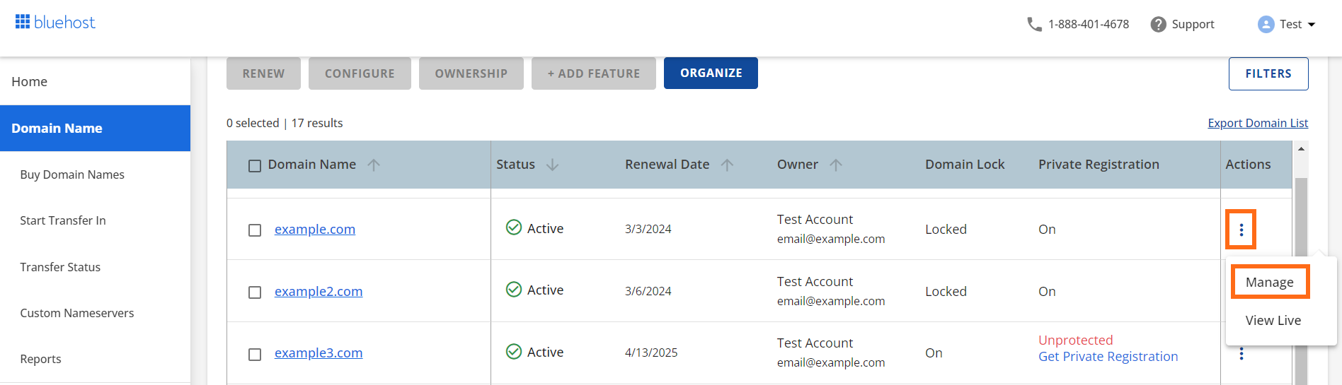 Account Manager - Manage DNS