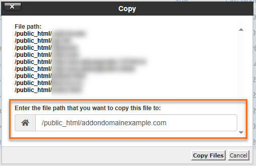 Enter the file path