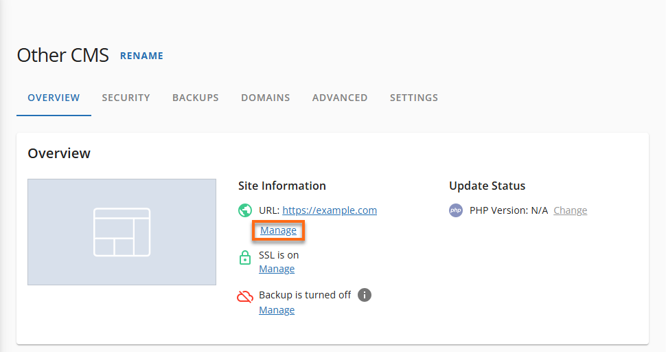 HG Customer Portal Website Tab - Site Information Manage