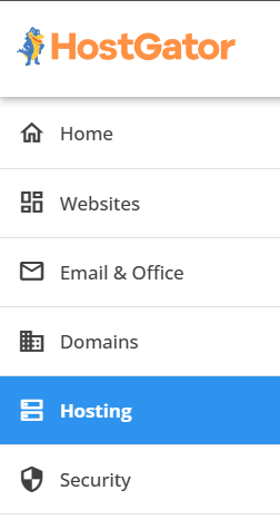 navigation menu tabs clic hosting