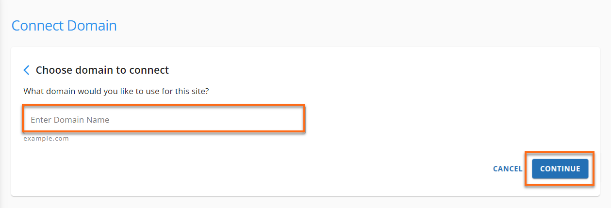 connecting domain successful pop up notification