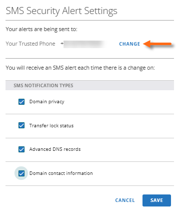 SMS Alerts - Change Link