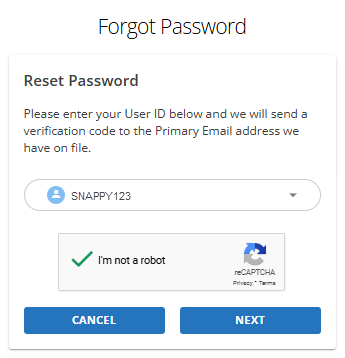 reCaptcha &amp; Send Reset Link