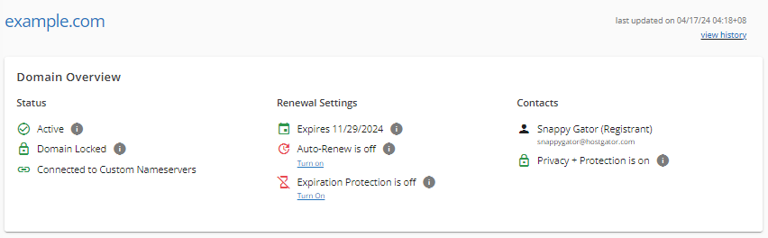 Customer Portal - Domain Overview