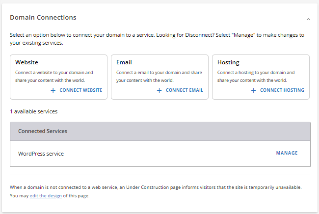 Customer Portal - Domain Connections