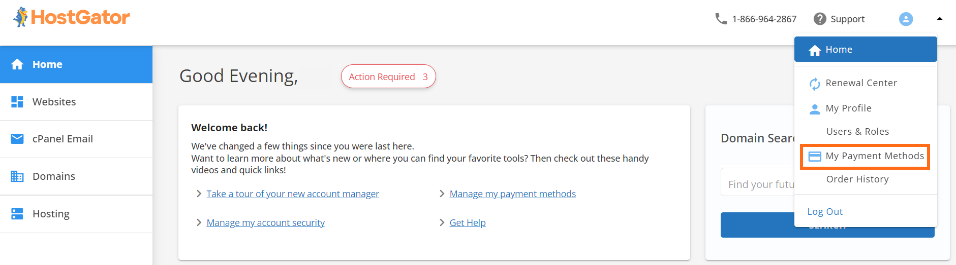 Customer Portal -  My Payment Methods