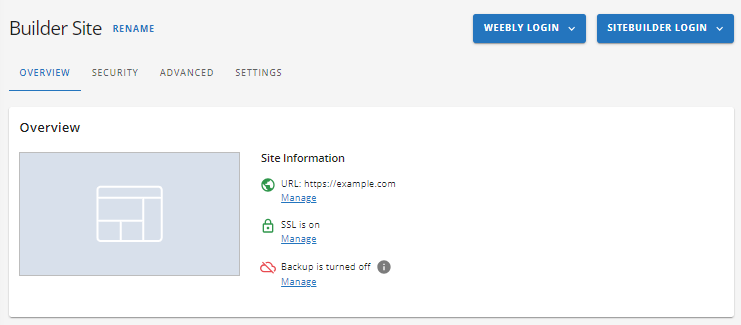Customer Portal - Hosting tab - Settings page (Other CMS)