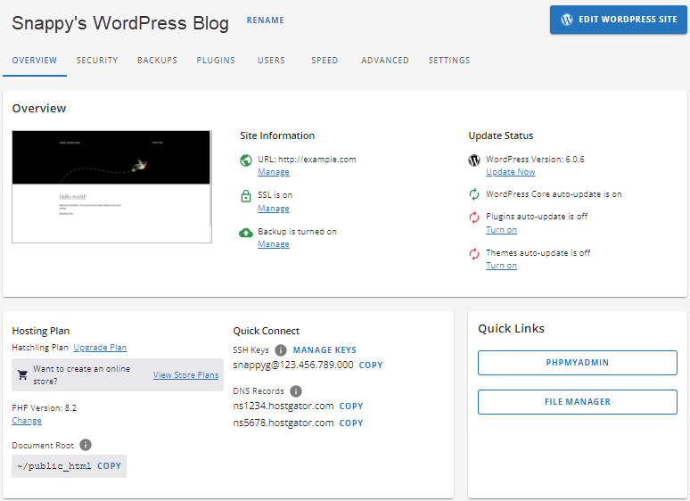 Customer Portal - Settings page - Overview tab