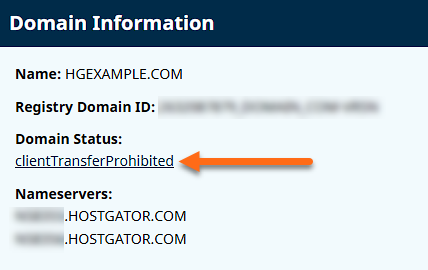 Domain Status sample - &quot;clientTransferProhibited&quot;