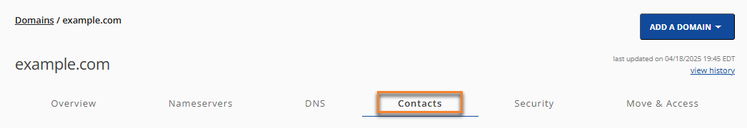 Domain Contact