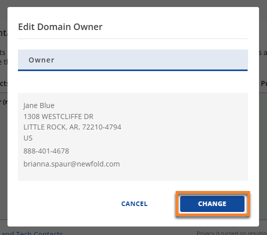 Domain Owner Edit