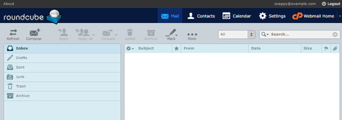 Roundcube - Select folder