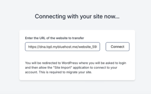 Connecting with your site now
