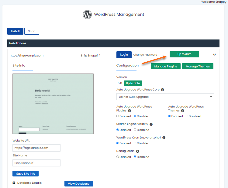 WordPress Manager - Up-tp-date Version