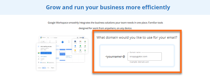 Google Workspace - Enter domain