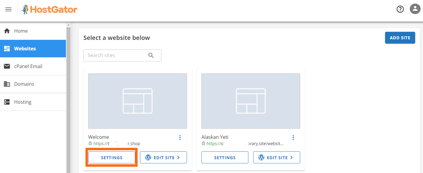 Customer Potal - Website Settings