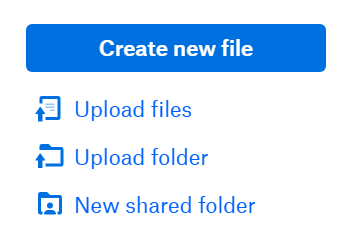 DropBox - Upload files/foldres