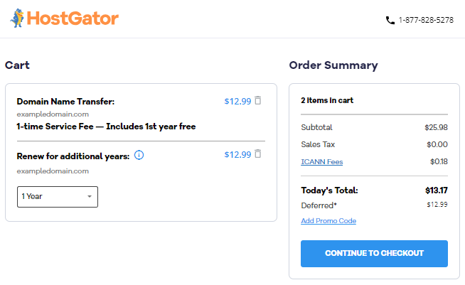 Customer Portal - Continue to Checkout