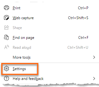 Edge - Settings
