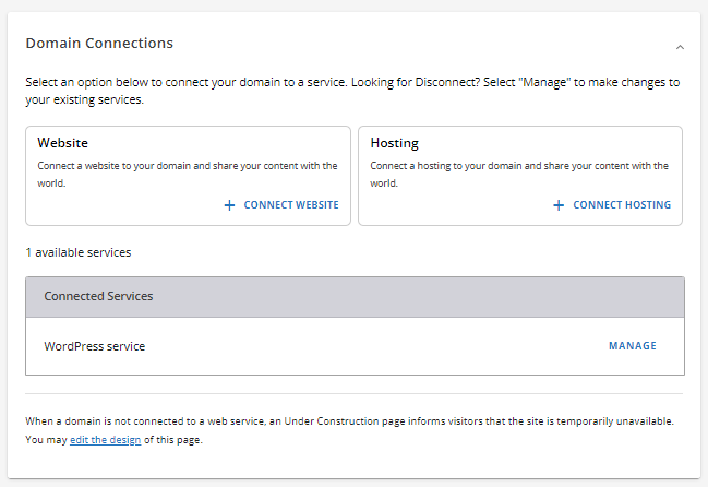 External Domain - Domain Connections