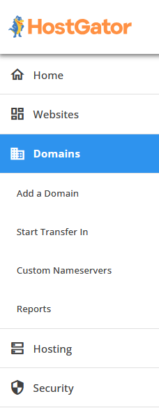 Domain - Summary View - Add a Domain button
