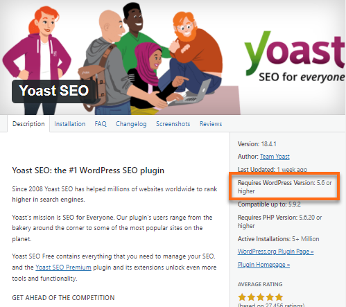 WordPress Plugin - WordPress Version