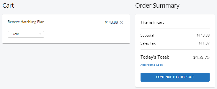 Renewal Center - Cart