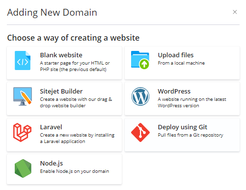 Choose a way to create a website