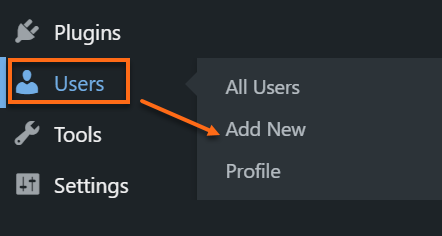 WordPress Add New User