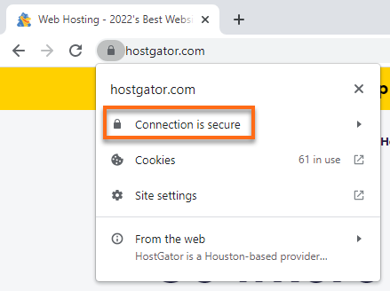 Google - Connection is secure