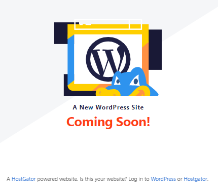 HostGator Coming Soon page