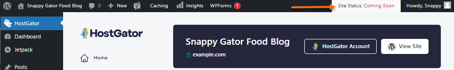 Coming Soon Active tab