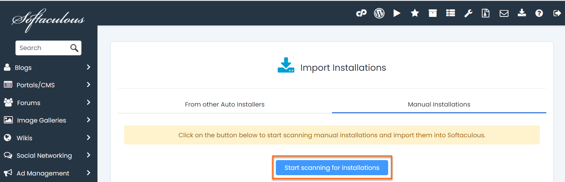 Scan for Installations