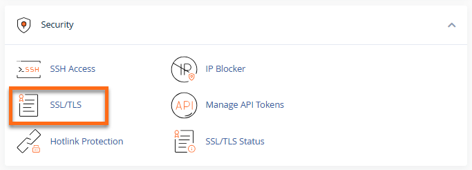 cPanel - SSL/TLS