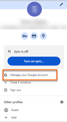 Google Workspace - Manage your account