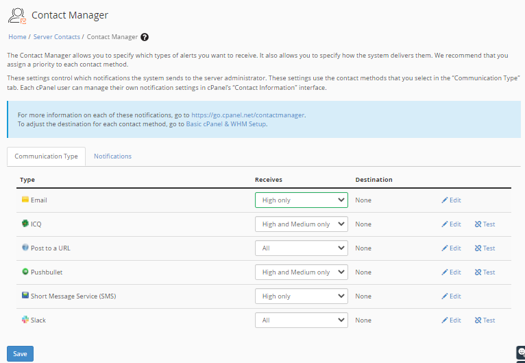 WHM - Contact Manager