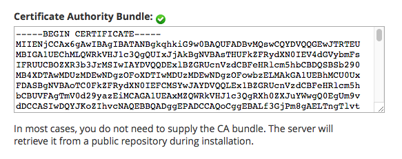 Enter CA Bundle