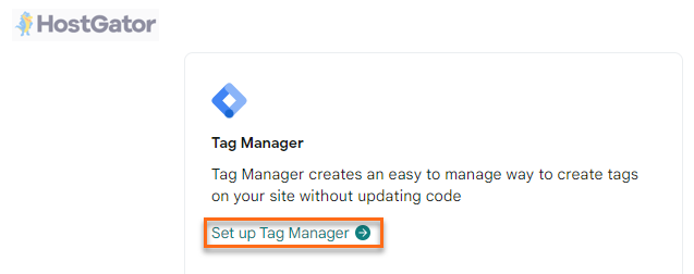 Set  up tag manager