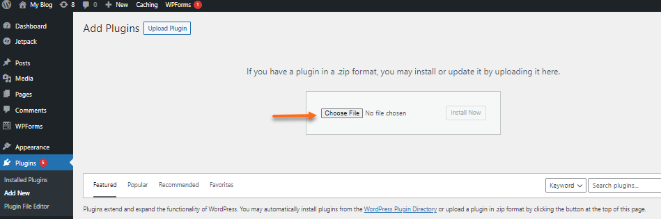 Plugins - Choose File