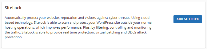 SiteLock - Add SiteLock