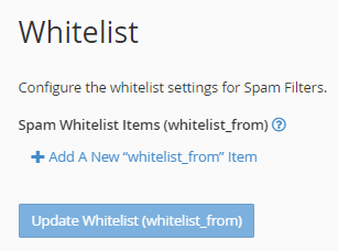 Whitelist - Add a New Whitelist