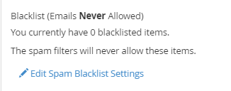 Blacklist - Edit Blacklist
