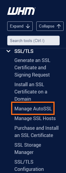 WHM's Manage AutoSSL