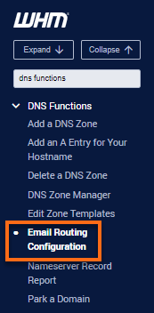 WHM - Email Routing Configuration