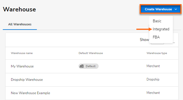 HostGator Ecomdash Create Warehouse Integrated